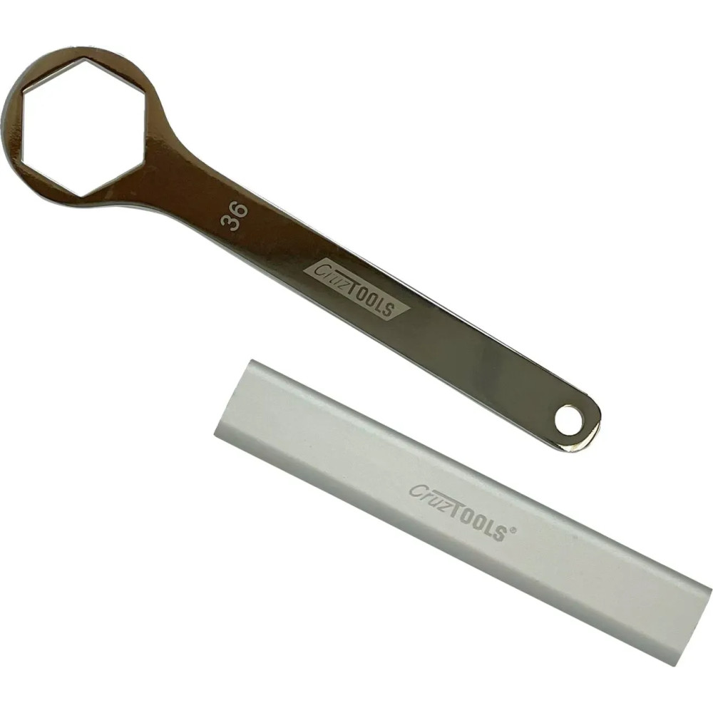 36 mm Axle Wrench with Extension Handle for Harley-Davidson — for rear axle nut, black