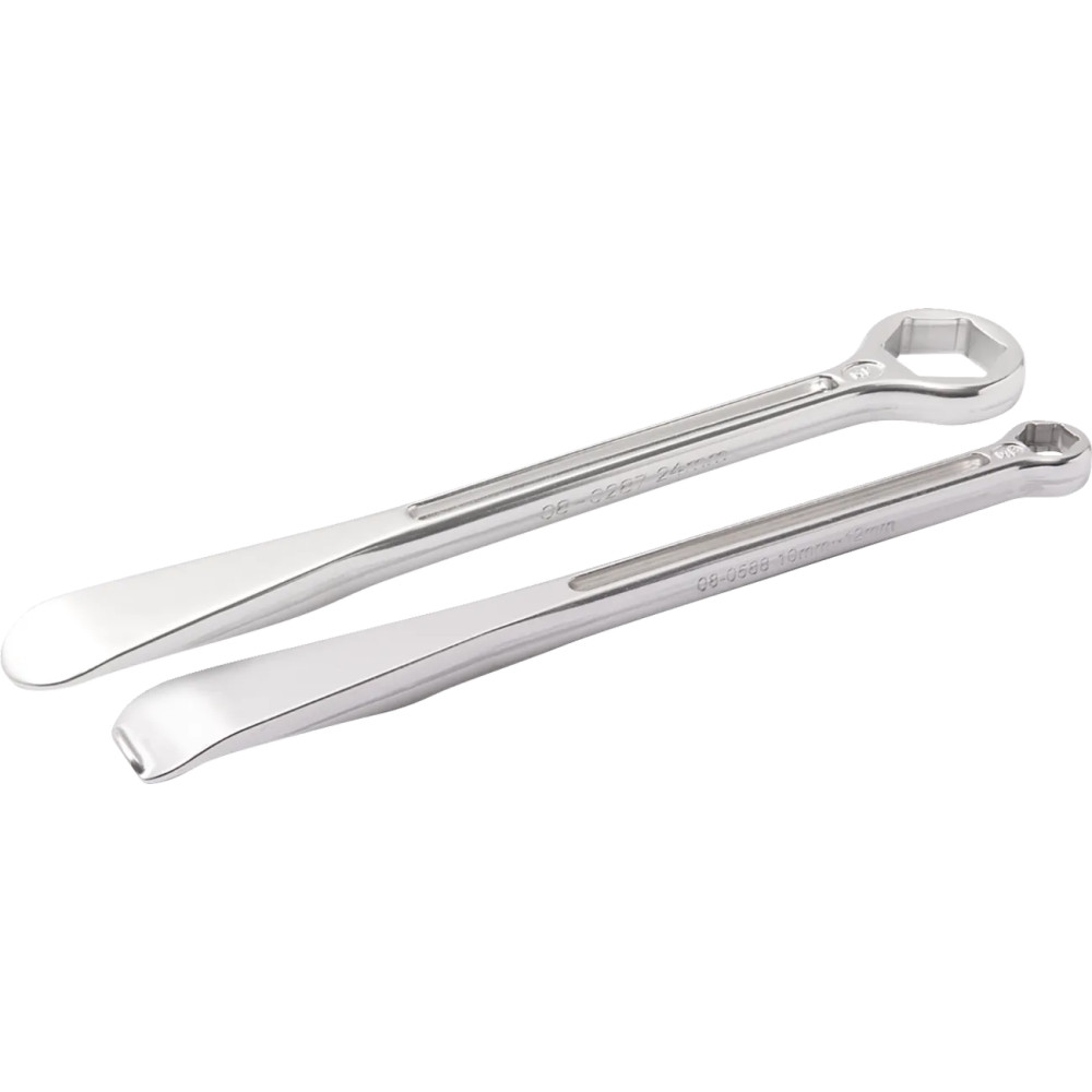 T6 Combo Lever Set - 24 mm & 10/12 mm — Silver anodized, 7075-T6 aluminum