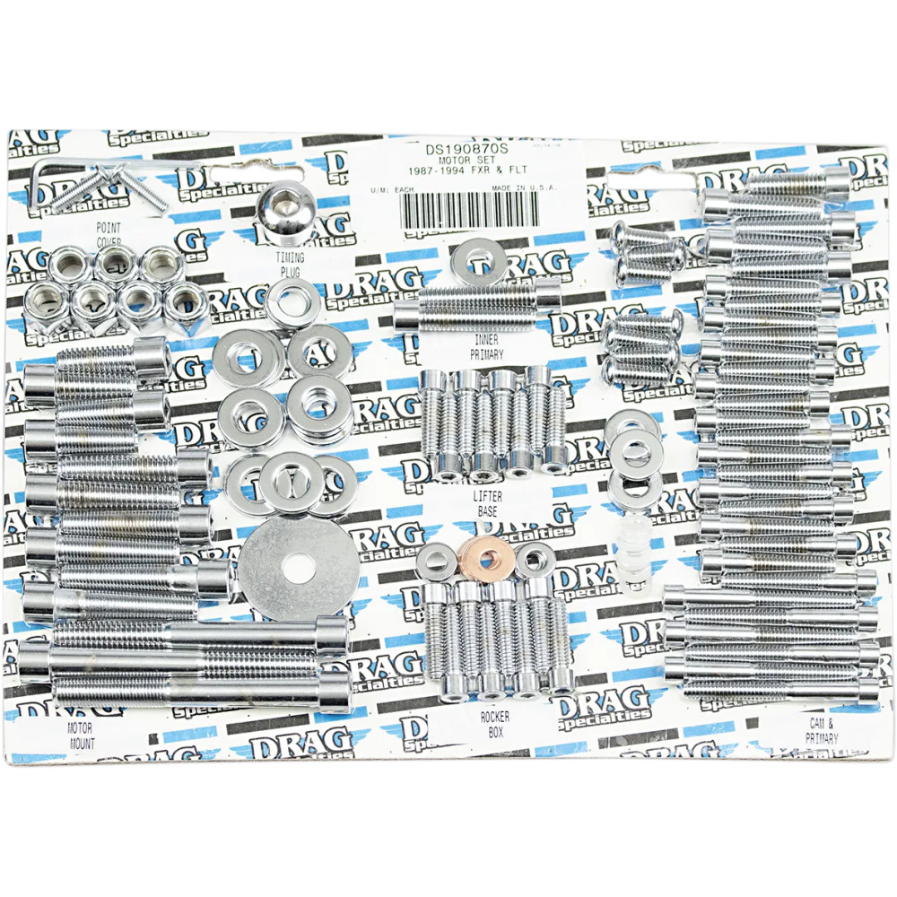 Complete Motor Bolt Kit — Chrome, MK108S