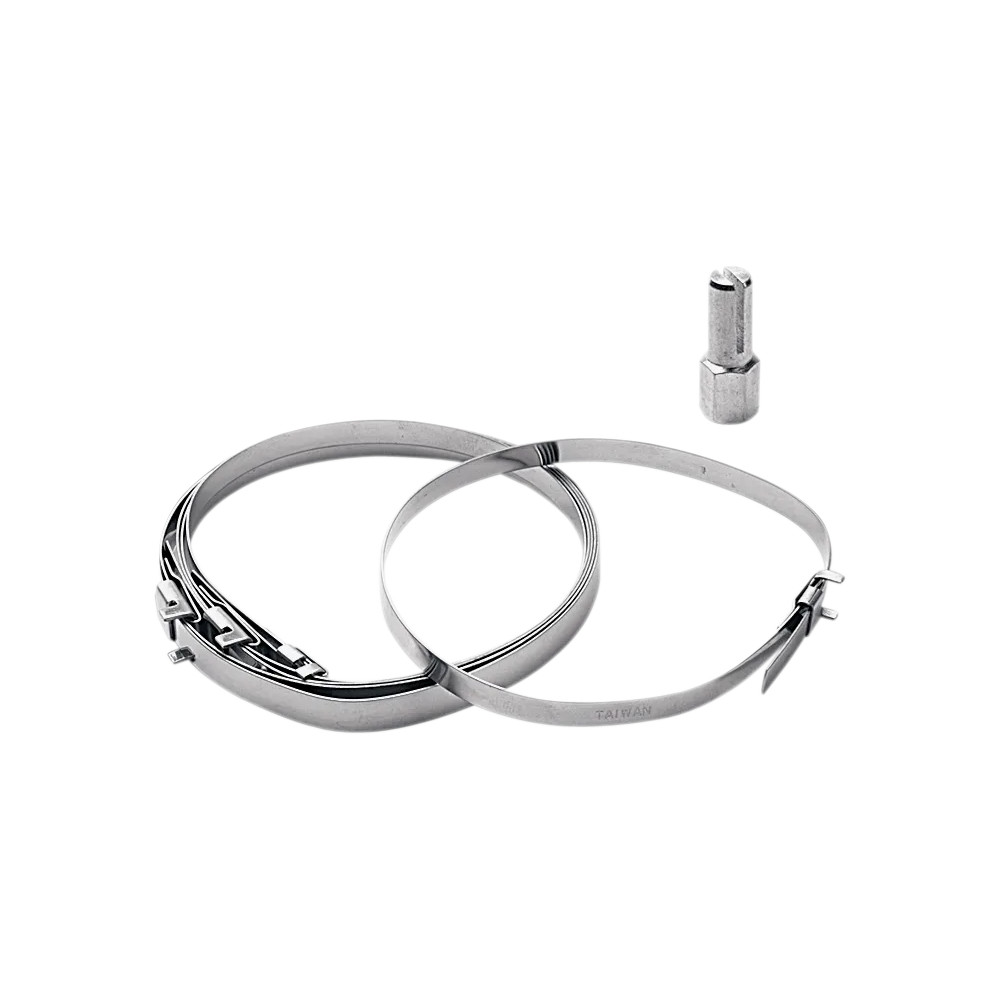 Kit de abrazaderas de fuelle CV — delantero y trasero, plateado