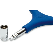 Combo Y-Drive Wrench — sockets 8/10/12 mm, drives 4/5/8 mm, Blue