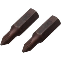JIS Cross-Head Hex-Drive Bits — #1 Hex Drive, pair, black