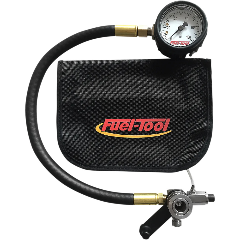 Fuel Pressure Gauge — Fits '01-'25 Harley-Davidson (except V-Rod) with Delphi fuel injection, Black