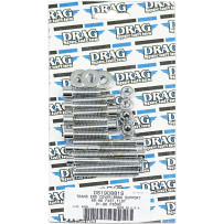 Transmission End Cover and Bearing Support Plate Bolt Set — Chrome, Silver