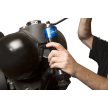 Herramienta para carreras de dirección American V-Twin — Azul anodizado, compatible con la mayoría de HD Dyna's, FX