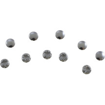 Tapones finales — rosca 1/4", paquete de 10, cromado