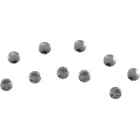 Tapones finales — rosca 1/4", paquete de 10, cromado