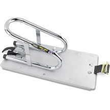 Removable Series E-Track Wheel Chock — 3-1/2" (88.9 mm) tire width, front mount, chrome