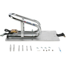 Removable Series E-Track Wheel Chock — 88.9 mm (3-1/2") tire width, front mount, Chrome