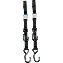 Heavy-Duty 6' Cam Buckle Tie-Downs — 6' (183 cm), 1-1/2" (38.1 mm), 600 lb WLL, Black