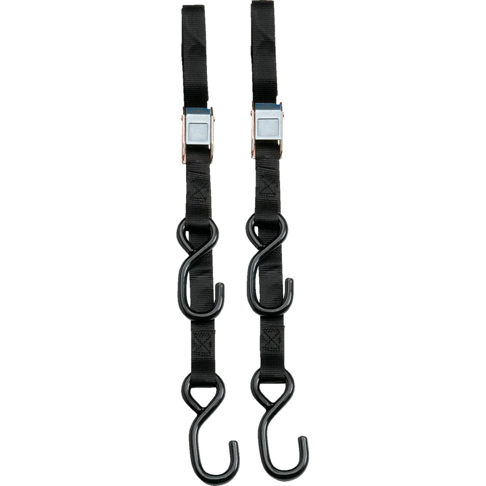 Heavy-Duty 6' Cam Buckle Tie-Downs — 6' (183 cm), 1-1/2" (38.1 mm), 600 lb WLL, Black