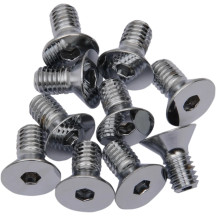 Tornillos de cabeza avellanada con hexágono interior — 20 mm, pack de 10, plata