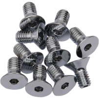 Tornillos de cabeza avellanada con hexágono interior — 20 mm, pack de 10, plata