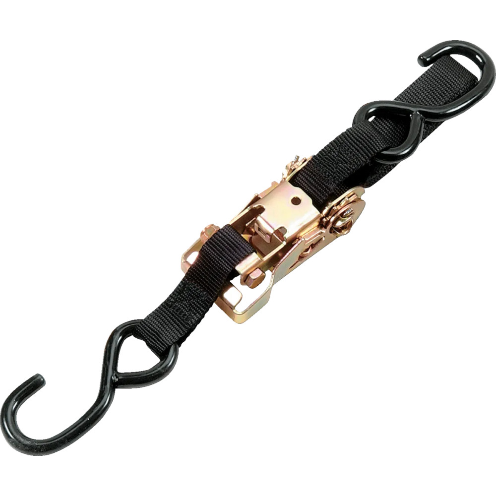 1-1/2" Heavy-Duty Ratcheting Tie-Downs — 1-1/2" x 72" (38.1 mm x 183 cm), 453 kg (1000 lb) WLL, Black