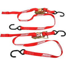Correas de amarre de alta resistencia — 183 cm (72 in) de largo, 612 kg (1350 lb) de resistencia a la tracción, Rojo