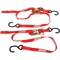 Correas de amarre de alta resistencia — 183 cm (72 in) de largo, 612 kg (1350 lb) de resistencia a la tracción, Rojo