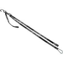 Correas de amarre con mosquetón — 213 cm (84\"), 612 kg (1350 lb) resistencia a la rotura, 25.4 mm (1\"), Negro