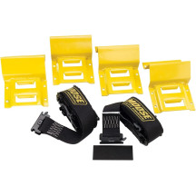 Kit de cuña para rueda y correas de amarre — 1,500 lb (680 kg), Amarillo