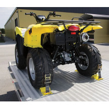 Kit de cuña para rueda y correas de amarre — 1,500 lb (680 kg), Amarillo