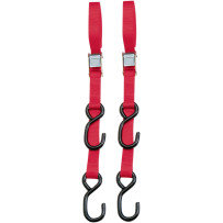Heavy-Duty 7’ Cam Buckle Tie-Downs — 84", 400 lb, Red