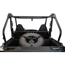 3-Point Spare Tire Tie-Down — 1.5" width, fits 22"–36" tires, Black