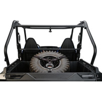 3-Point Spare Tire Tie-Down — 1.5" width, fits 22"–36" tires, Black