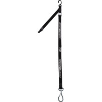Tie-Downs with Swivel Hook — 38.1 mm (1-1/2"), carabiner clip, black