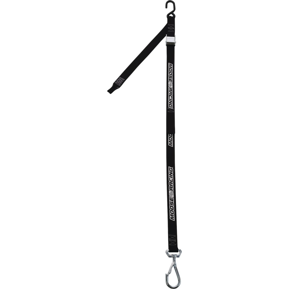 Tie-Downs with Swivel Hook — 38.1 mm (1-1/2"), carabiner clip, black
