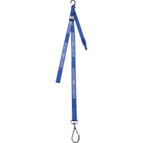 Tie-Downs with Swivel Hook — 38.1 mm (1-1/2") width, carabiner clip, Blue