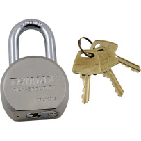 Maximum Security Padlock — 64 mm overall length, 11 mm shackle diameter, chrome