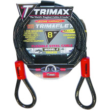 Trimaflex™ Max Security Braided Cable — 244 cm (8'), 15 mm (9/16"), dual-loop, black