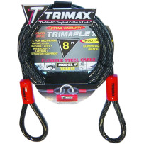 Trimaflex™ Max Security Braided Cable — 244 cm (8'), 15 mm (9/16"), dual-loop, black