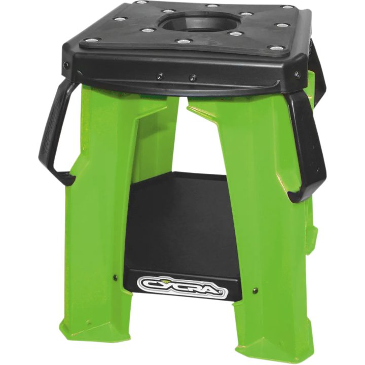 Soporte para moto — 30,5 cm (12 in) de largo, 30,5 cm (12 in) de ancho, verde