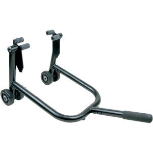 Soporte delantero para moto deportiva — 28.5 cm (11-1/4\"), negro, acabado en polvo