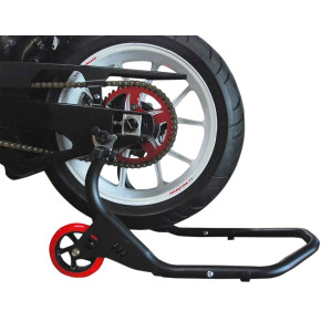 Soporte trasero deluxe para rueda — ruedas 5-1/2", tubo 1-1/2", montaje trasero, negro