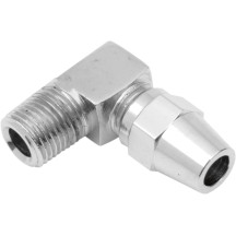 Conector Pro System II — 1/8" NPT macho, codo 90°, cromo