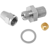 Pro System II Fitting — 7/16-24 SAE male connector, Chrome