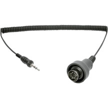 Headset/Intercom Cable — 3.5 mm, 7-pin DIN, 73.66 mm length, 50.8 mm width, Black