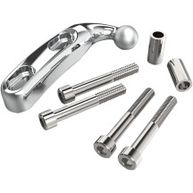 Brake/Clutch Perch Mount — 1-1/16"–1-11/16" bolt spacing, Chrome