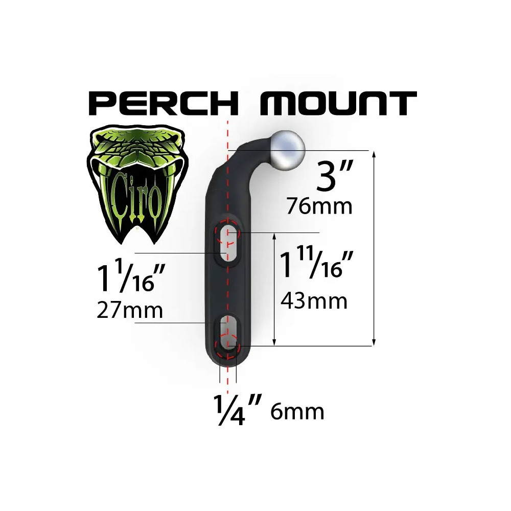 Smartphone/GPS Holder with Charger — Perch mount, Black, Chrome