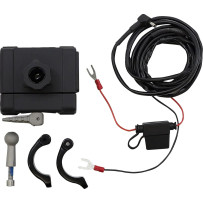 Smartphone/GPS Holder with Charger — Clamp diameter 31.8 mm (1-1/4 in), Handlebar mount, Black