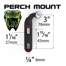 Smartphone/GPS Holder with Mount — Perch, Black, Chrome