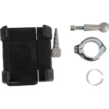 Smartphone/GPS Holder with Mount — 22 mm–26 mm clamp, handlebar, chrome
