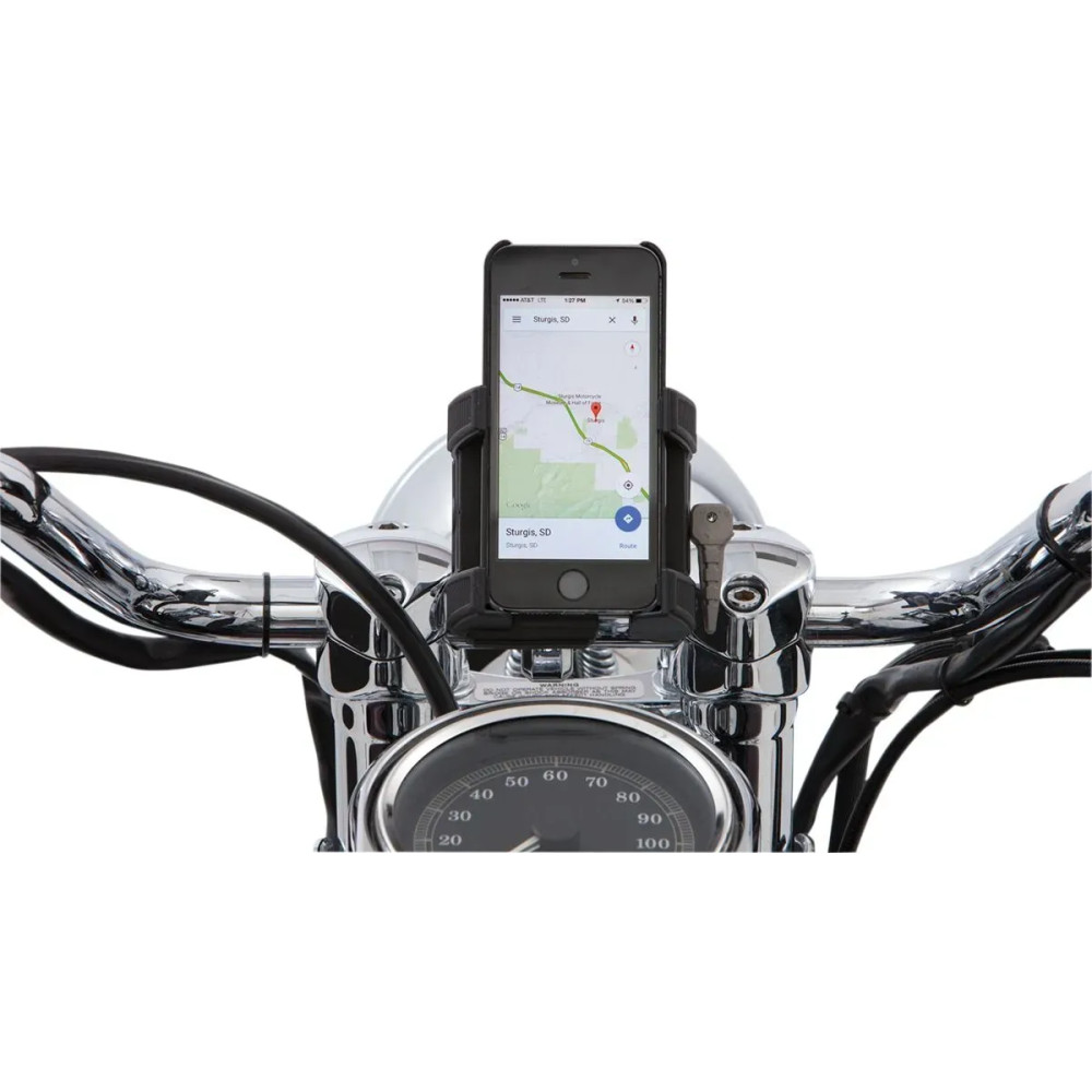 Smartphone/GPS Holder with Mount — 22–26 mm clamp, handlebar, black
