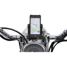 Smartphone/GPS Holder with Mount — 31.8 mm (1-1/4") clamp, handlebar mount, Black