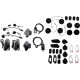 Auriculares intercom Mesh de perfil bajo 50R — negro, plateado, kit dual