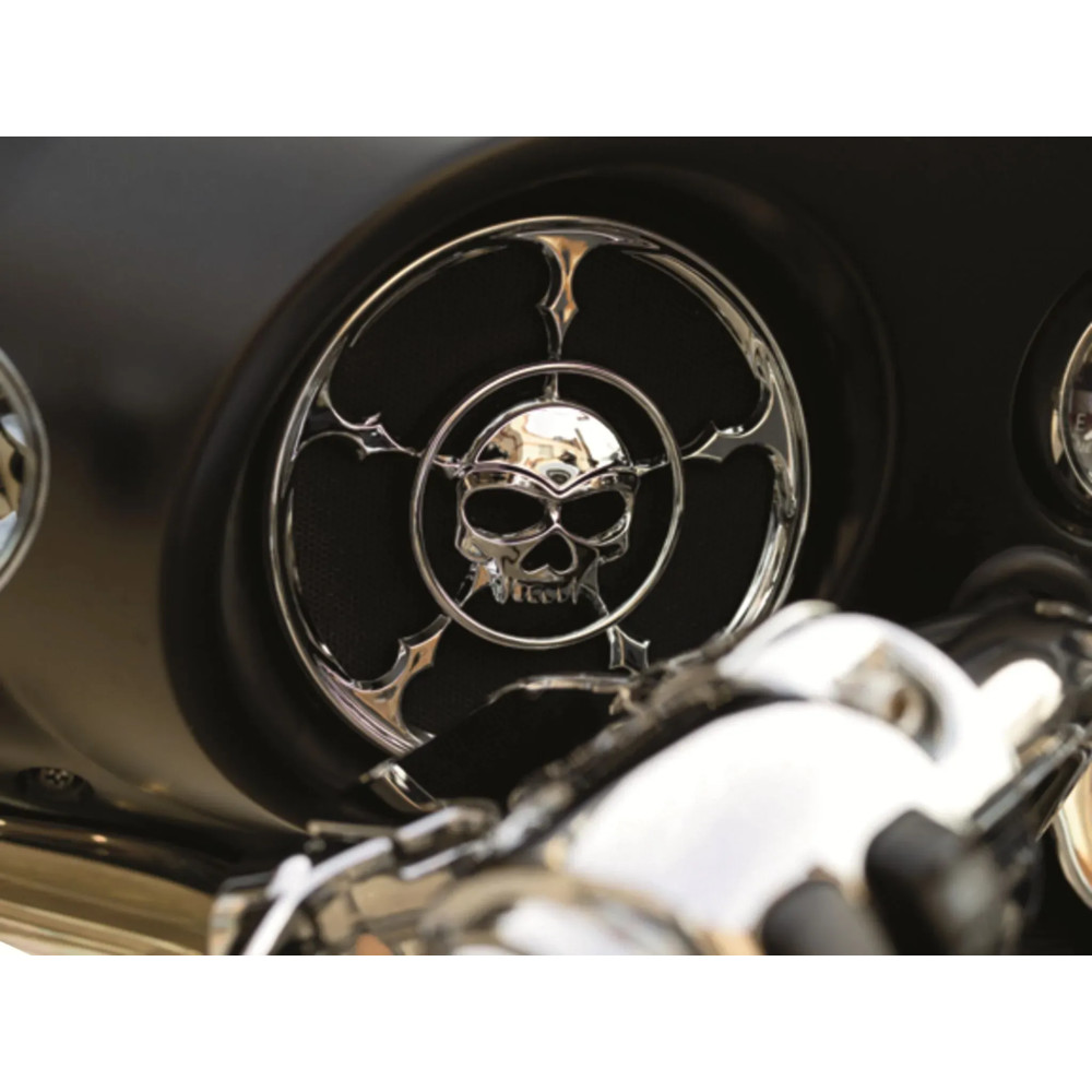 Front Speaker Accents — Front mount, 2 speakers, Chrome