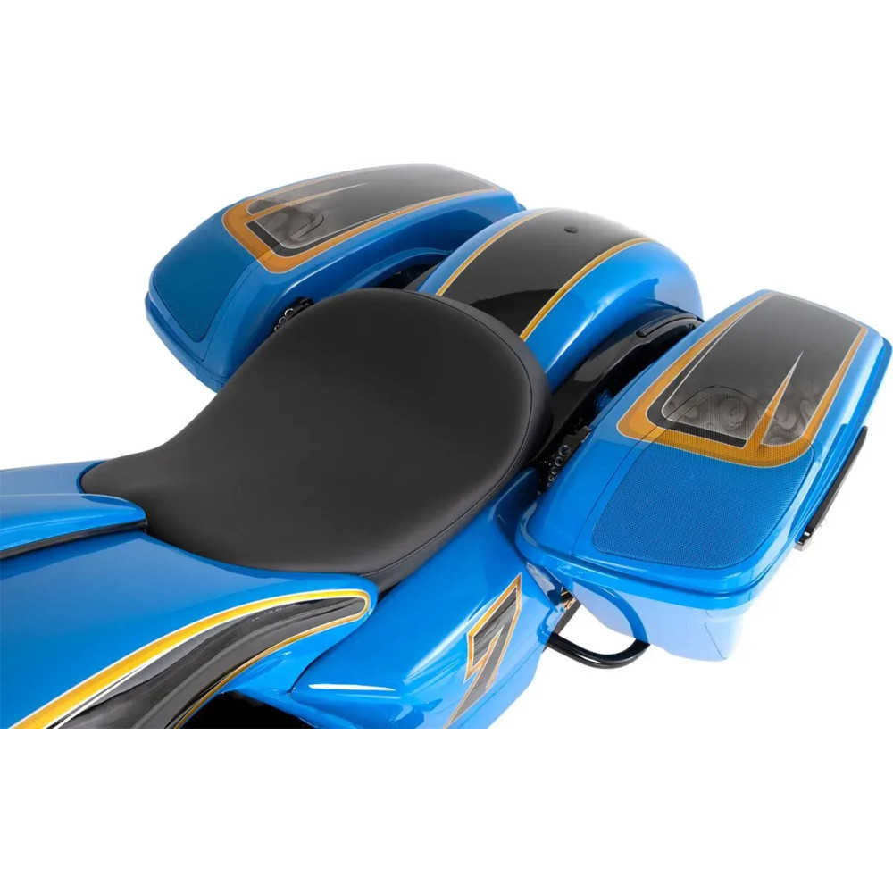 Saddlebag Speaker Lid Kit — 152 mm × 229 mm (6×9 in), Black Matte