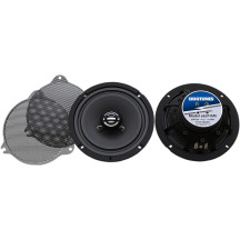 Front Speakers With Grills — 165 mm (6-1/2"), 125 W RMS, Coaxial, Pair, Black