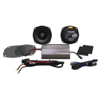 XL Amplified Speakers Complete Kit — 225 W, 2 Ohms, front mount, Black/Gray